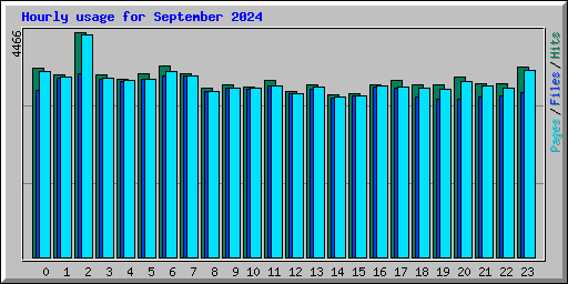 Hourly usage for September 2024